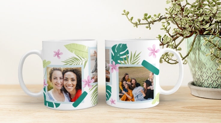 Tazas personalizadas con imagen, taza de café personalizada con imágenes,  collage de 3 tazas de café personalizadas con foto, taza de café